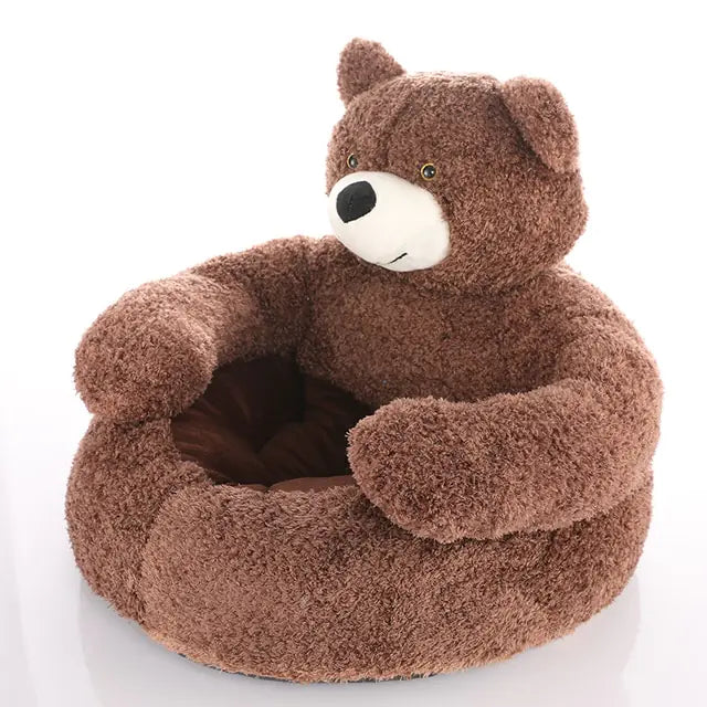 Super Soft Pet Bed Winter Warm Cute Bear Hug Cat Sleeping Mat Plush Large Puppy Dogs