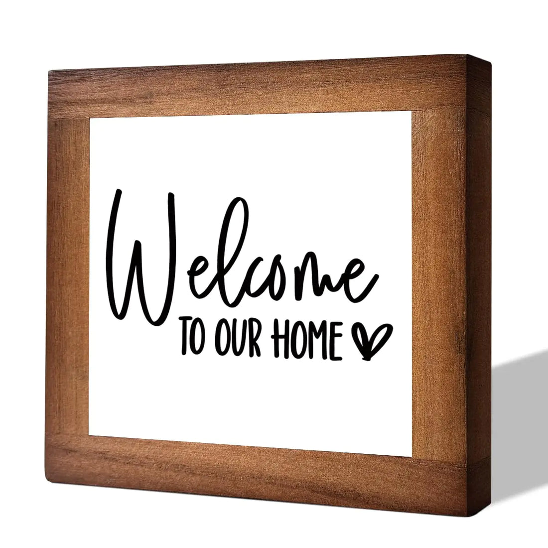 Welcome Sign Wooden Box Signs for Home Decor Freestanding Welcome