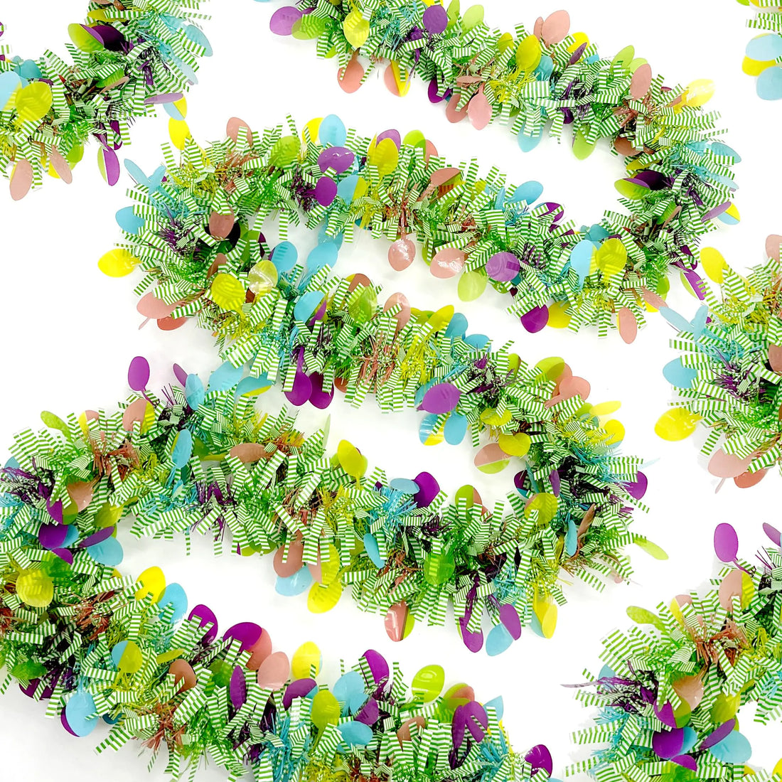 MUWOOB 33Ft Easter Tinsel Garland Green Easter