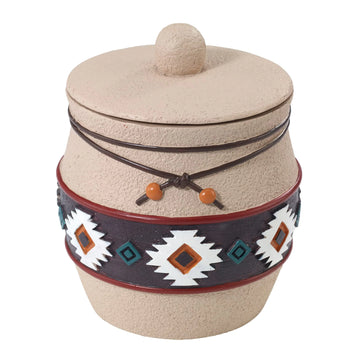 Avanti Linens - Covered Jar Guest Bathroom Essentials Aztec Home Decor